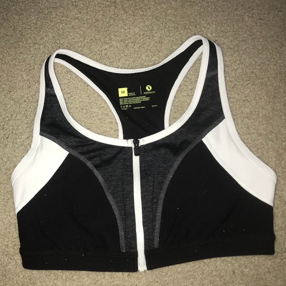 Xersion Zip-Up Sports Bra